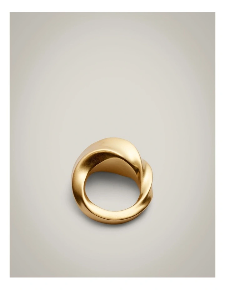 Tessa Twist Ring in Satin Gold image 3