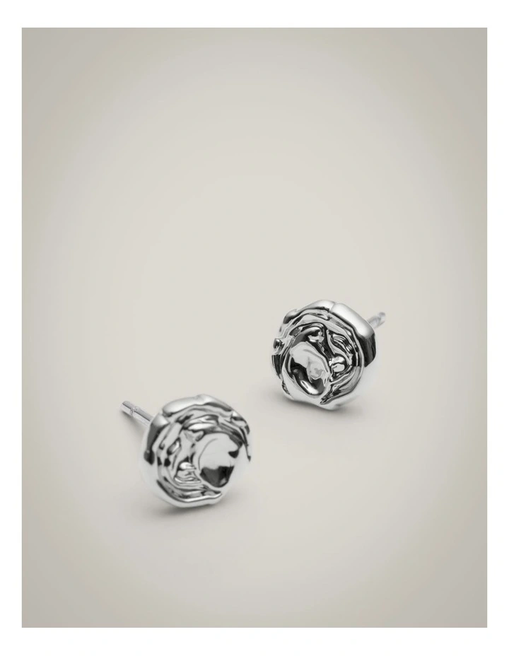 Tabitha Stud Earrings in Silver image 4