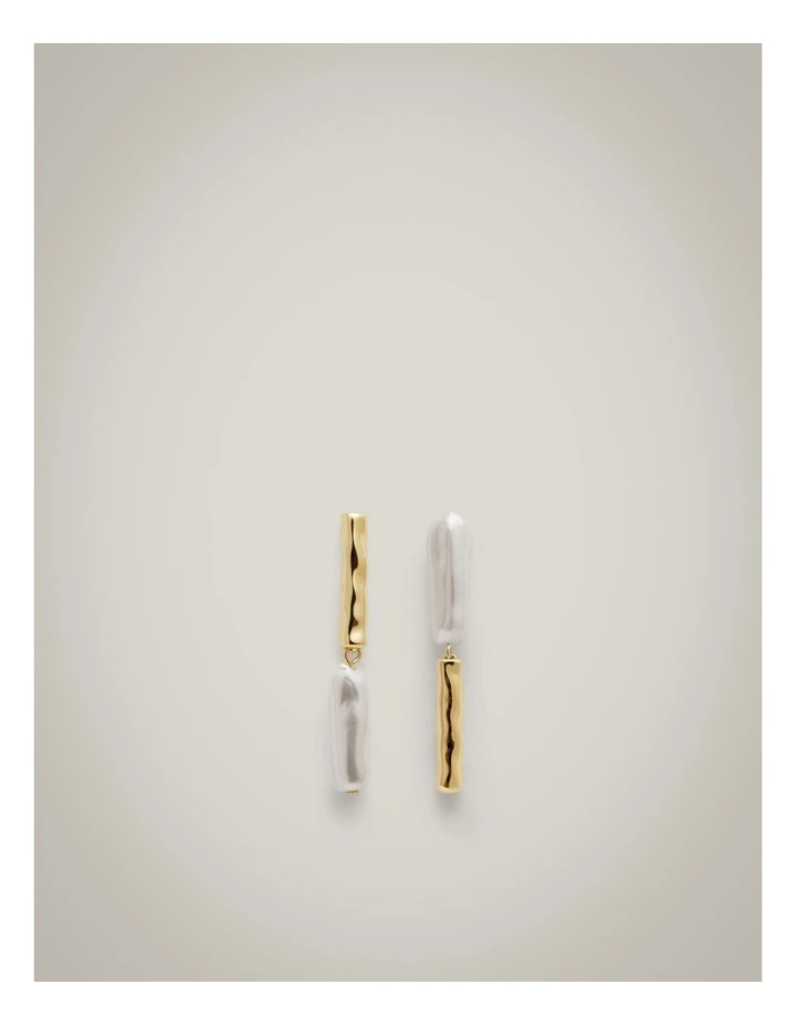 Sage Drop Earrings in Gold image 1