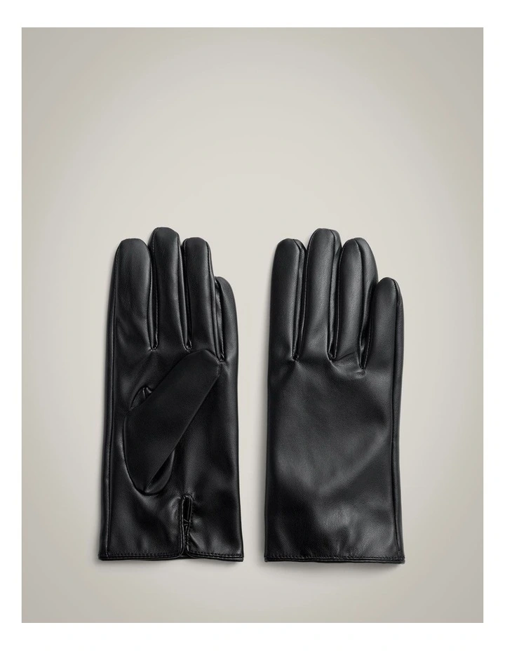 Faux Fur Gloves in Black image 4