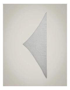 Fluffy Cashmere Scarf in Light Grey Marle