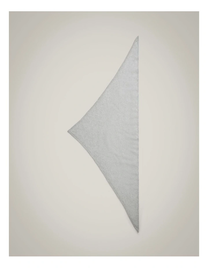 Fluffy Cashmere Scarf in Light Grey Marle image 1