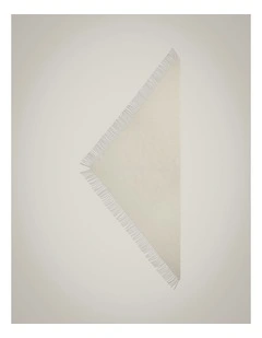 Fringe Triangle Scarf in Sand