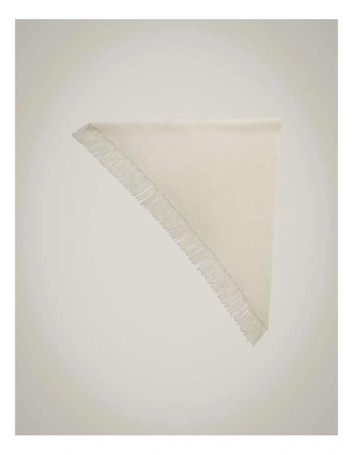 Fringe Triangle Scarf in Sand image 2