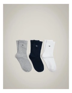 Sport Sock Pack Of 3 in Multicolour