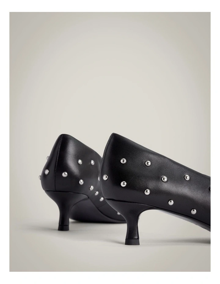 Isabella Studded Heel in Black image 5