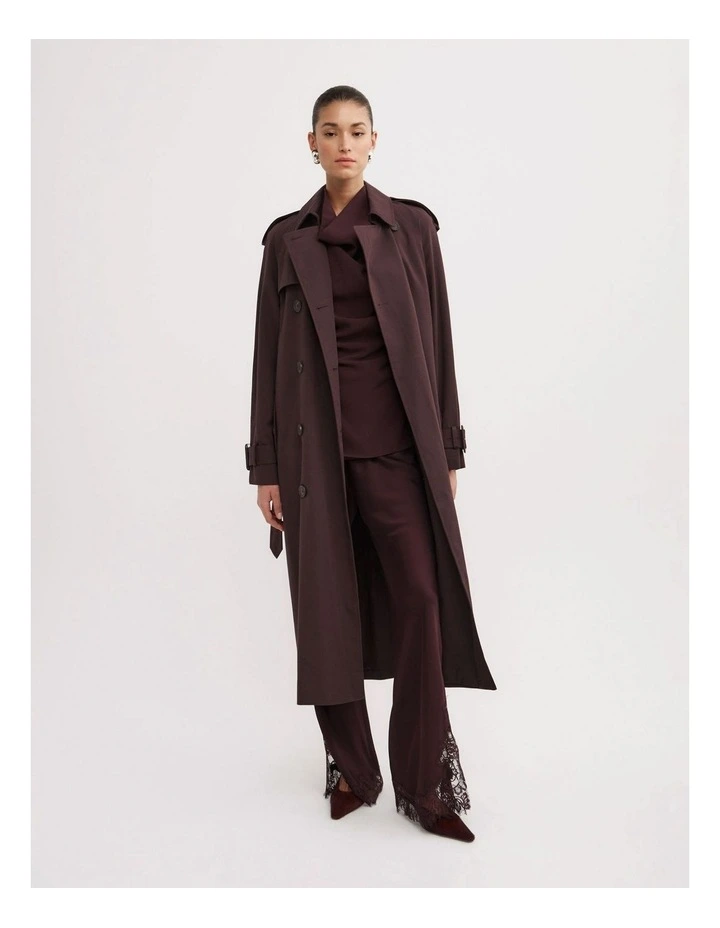 Elodie Textured Heel in Deep Red image 2