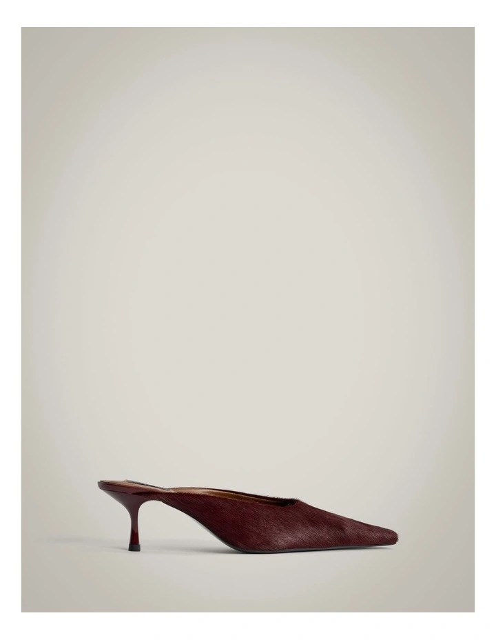 Elodie Textured Heel in Deep Red image 3