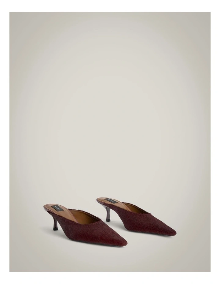 Elodie Textured Heel in Deep Red image 4