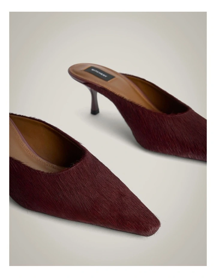 Elodie Textured Heel in Deep Red image 5