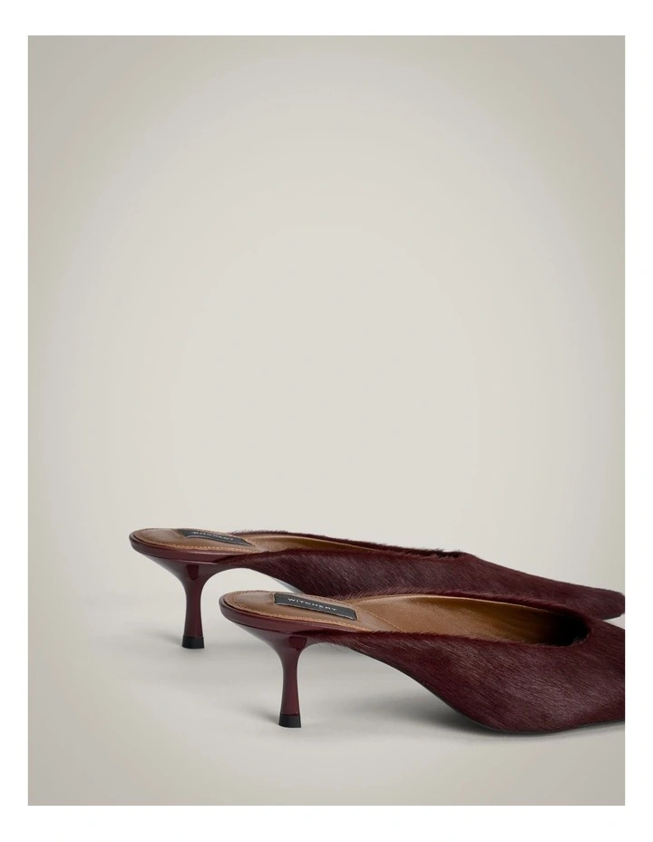 Elodie Textured Heel in Deep Red image 6