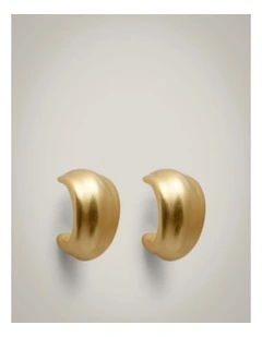 Penny Hoop Earrings in Satin Gold