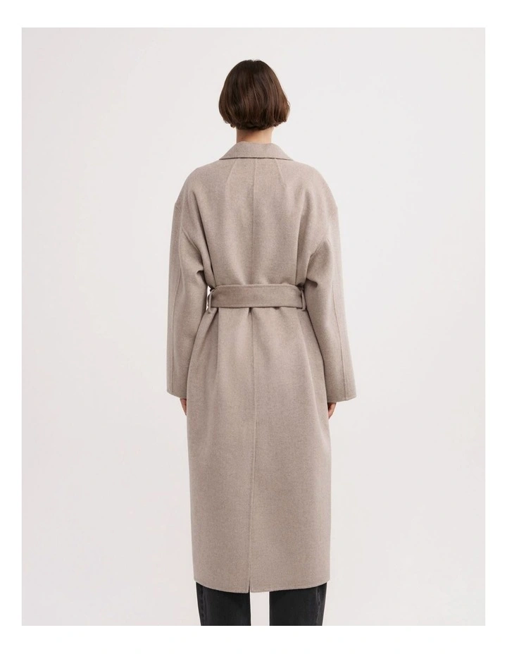 Cocoon Coat in Oat Marle image 6