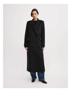 Double Breasted Coat in Black