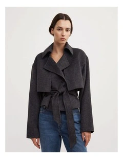 Cropped Trench in Houndstooth