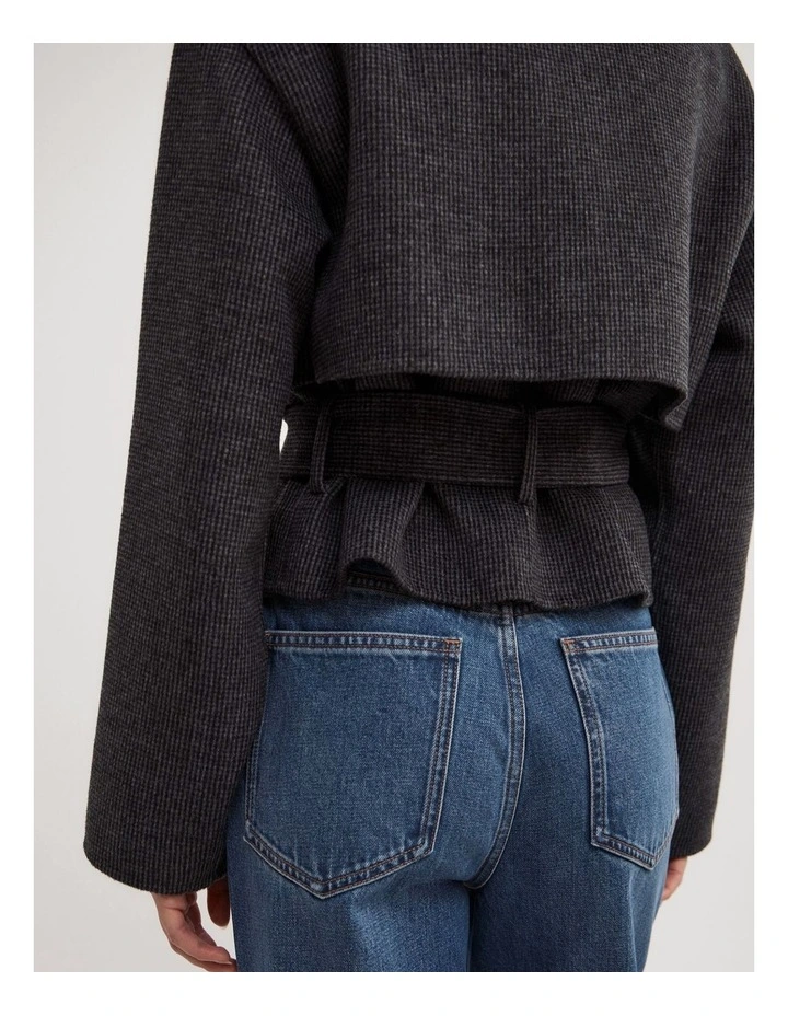 Cropped Trench in Houndstooth image 4