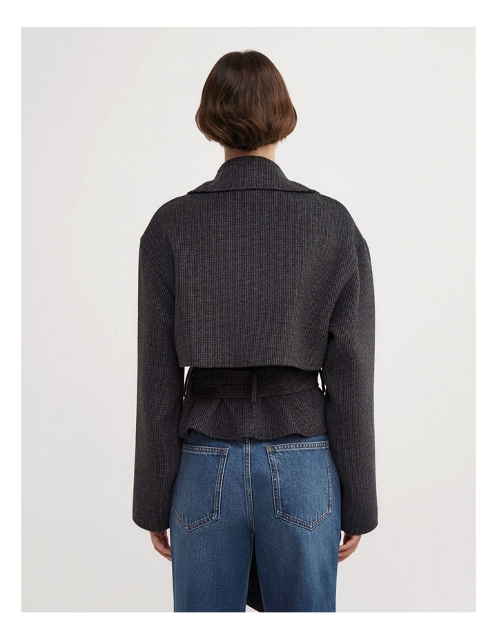 Cropped Trench in Houndstooth image 5