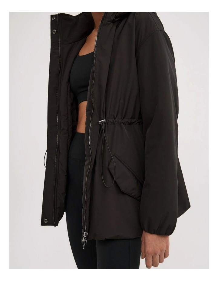 Funnel Neck Anorak Jacket in Black image 4