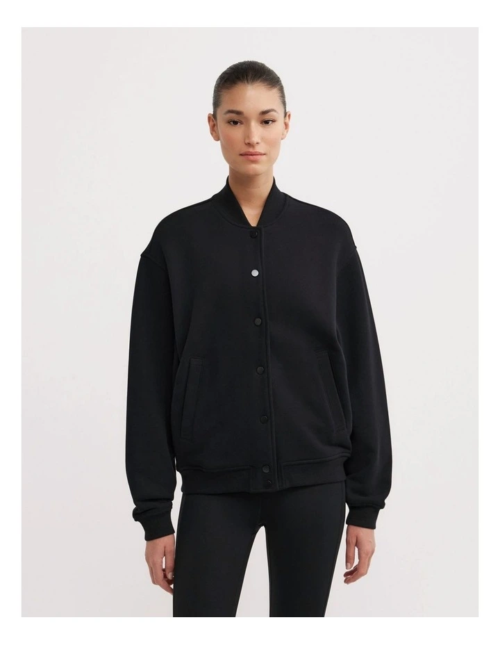 Varsity Jacket in Black image 1