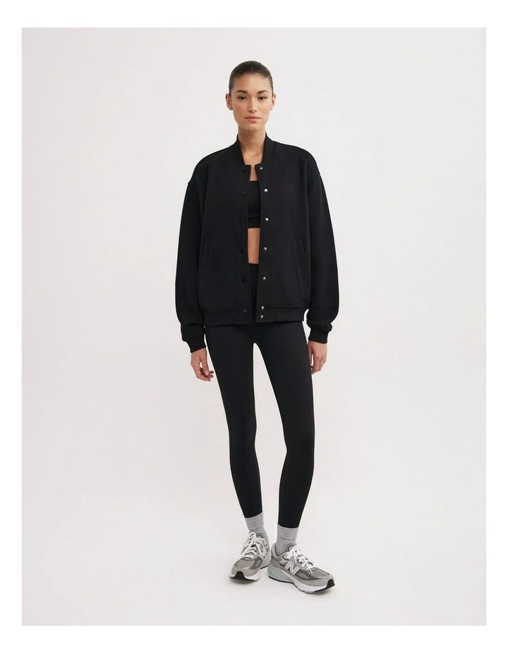 Varsity Jacket in Black image 2