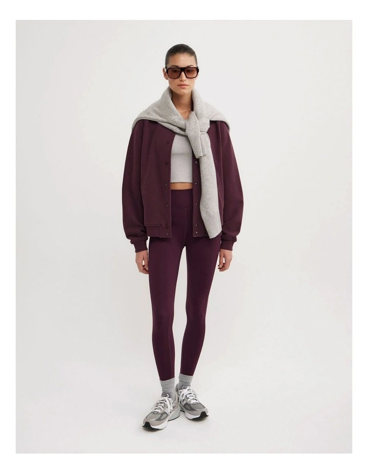 Varsity Jacket in Aubergine image 4