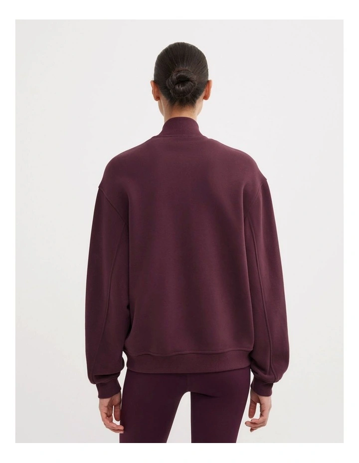 Varsity Jacket in Aubergine image 5