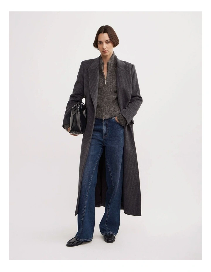 Fluffy Funnel Bomber in Charcoal Marle image 2