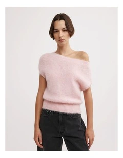 Asymmetric Fluffy Top in Primrose Marle