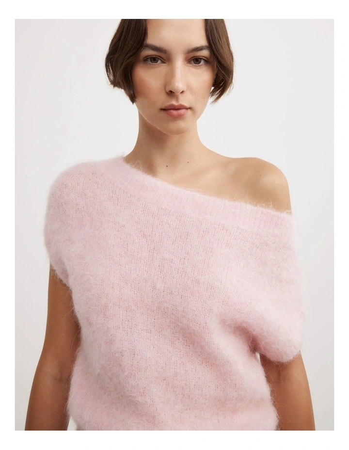 Asymmetric Fluffy Top in Primrose Marle image 3