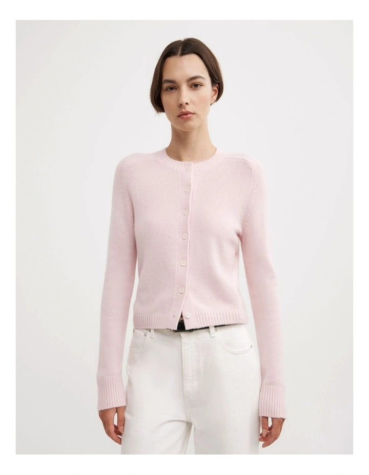 Cashmere Cardigan in Primrose image 1