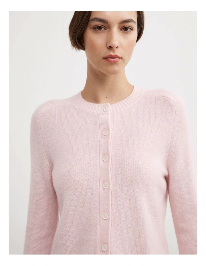 Cashmere Cardigan in Primrose image 3