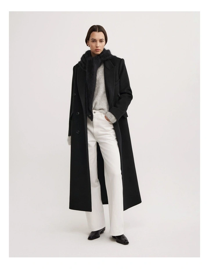 Fluffy Crew Neck Knit Jumper in Light Grey Marle image 5