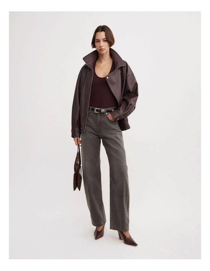 Cashmere Scoop Tank Top in Aubergine image 4