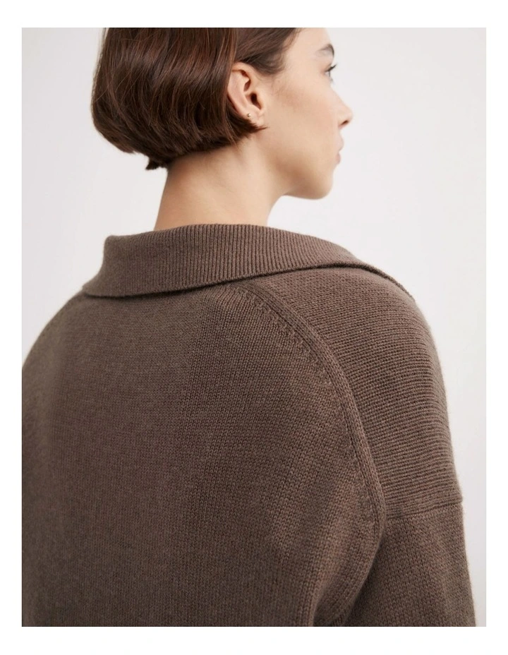 Polo Knit Jumpers in Dark Truffle Marle image 4