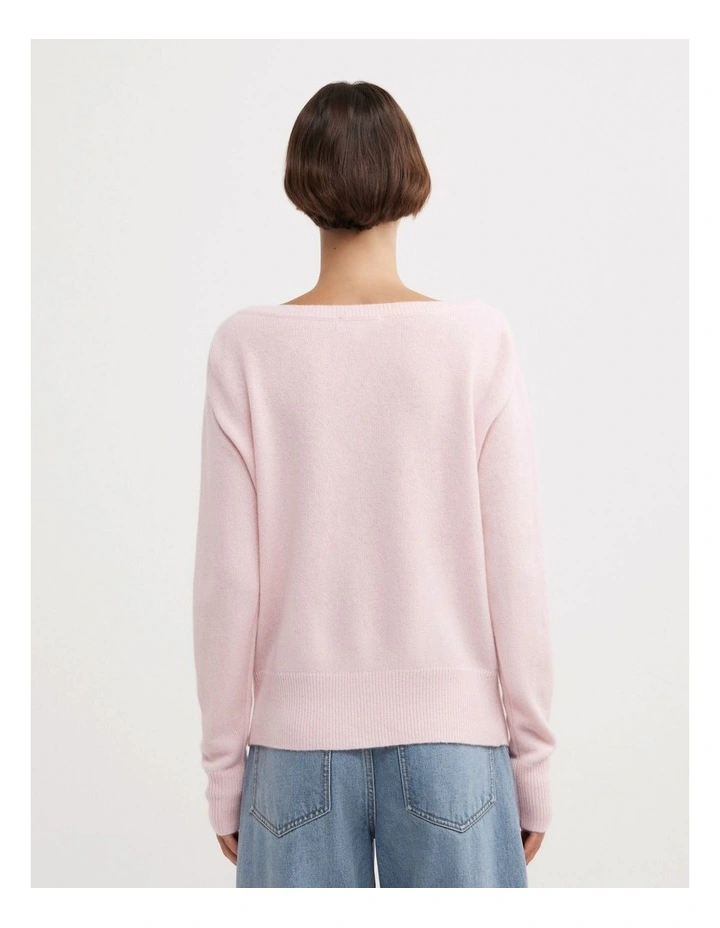 Cashmere Slouch Knit Jumper in Primrose image 6