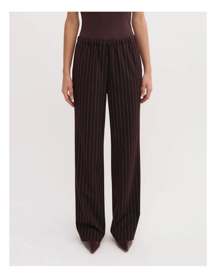 Pinstripe Pant in Aubergine image 2