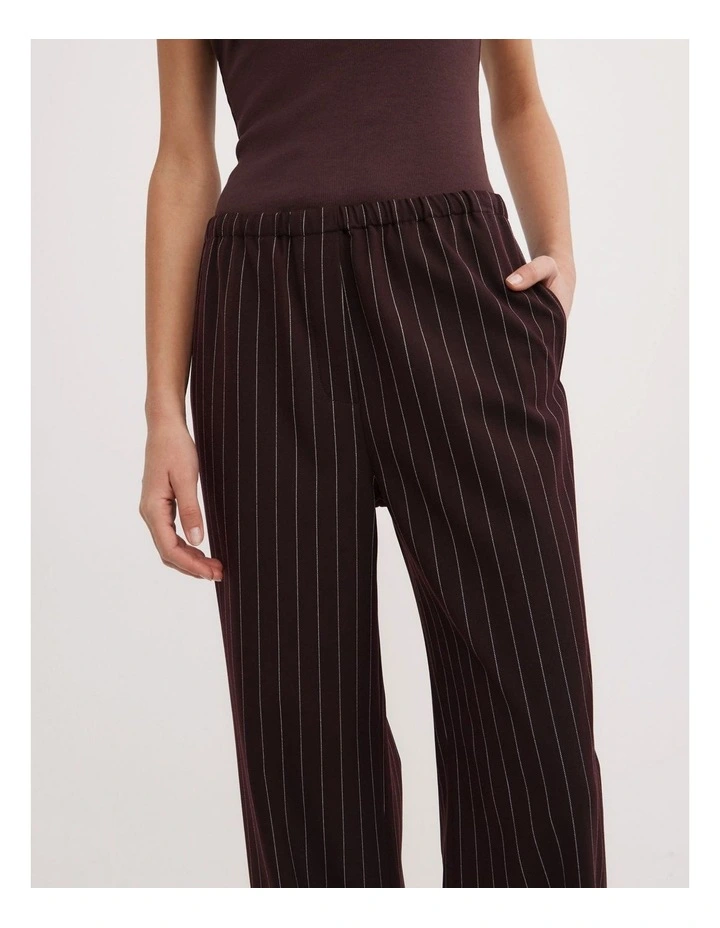 Pinstripe Pant in Aubergine image 4