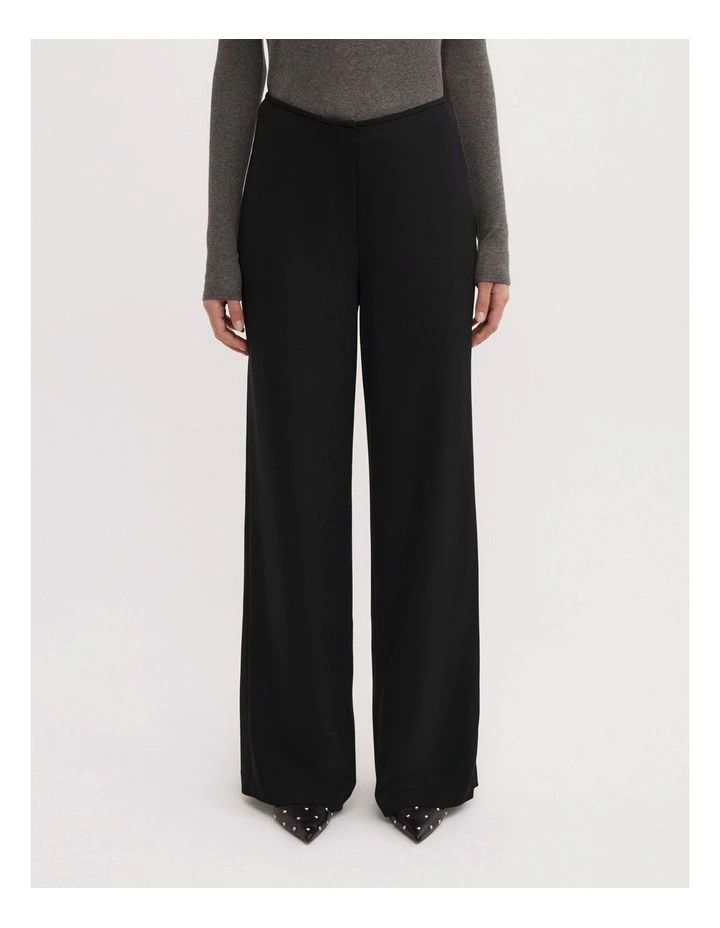 Fine Waistband Pant in Black image 2