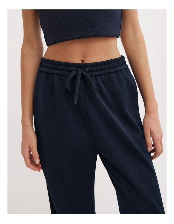 Side Snap Track Pants in Navy image 3