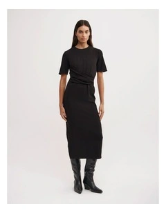 Wrap Detail Dress in Black