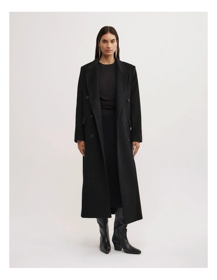 Wrap Detail Dress in Black image 2