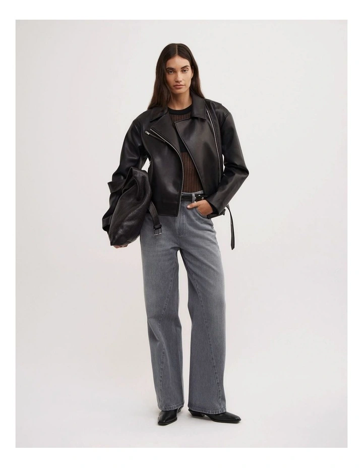 Biker Jacket in Black image 2