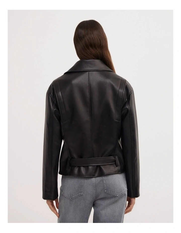 Biker Jacket in Black image 5