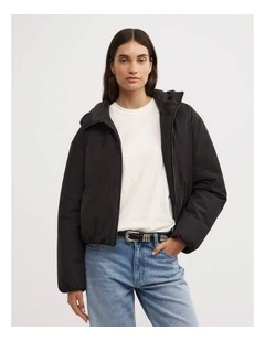 Bubble Puffer Jacket in Black