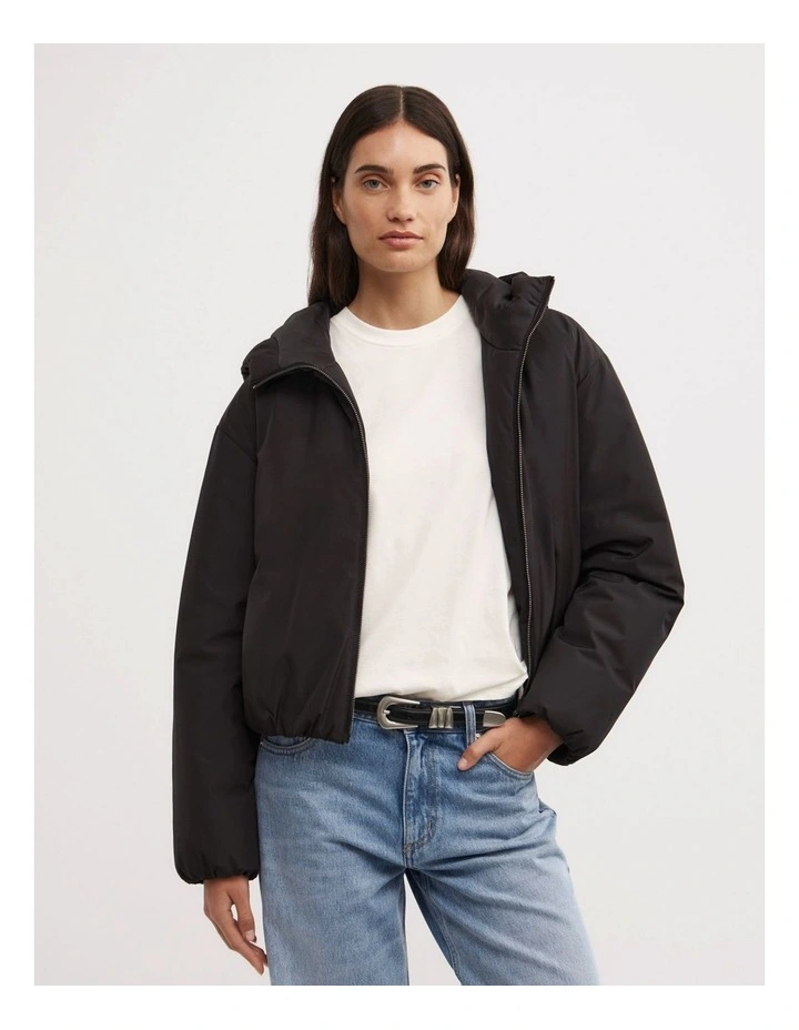 Bubble Puffer Jacket in Black image 1