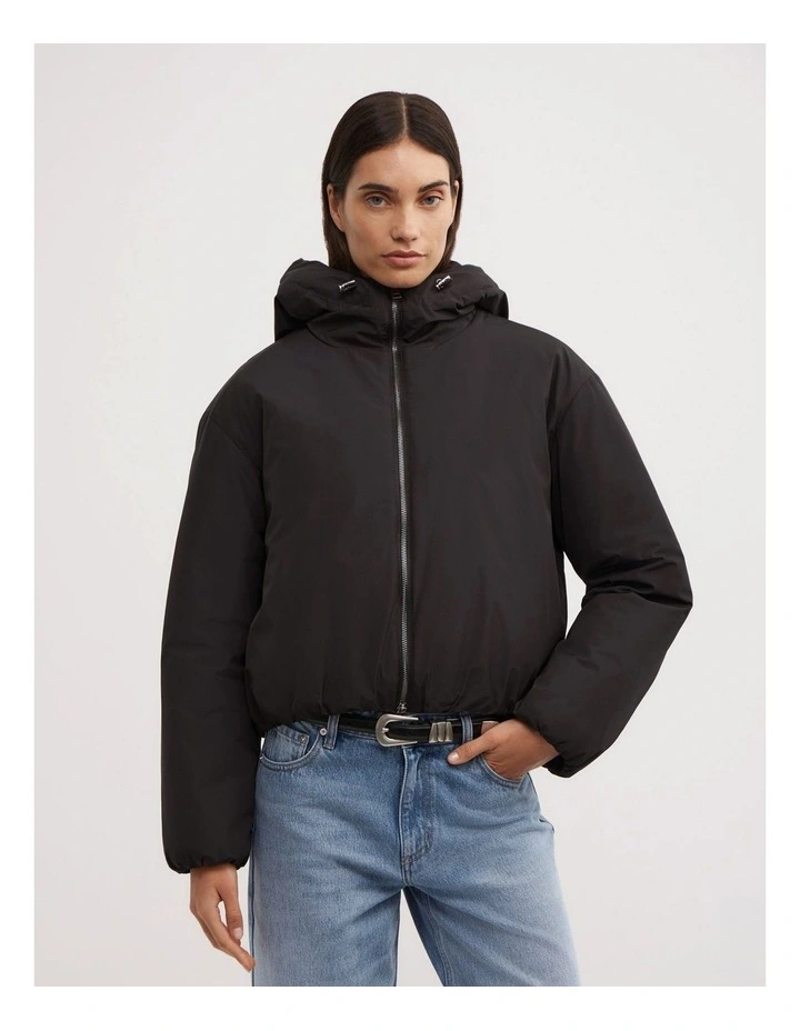 Bubble Puffer Jacket in Black image 3
