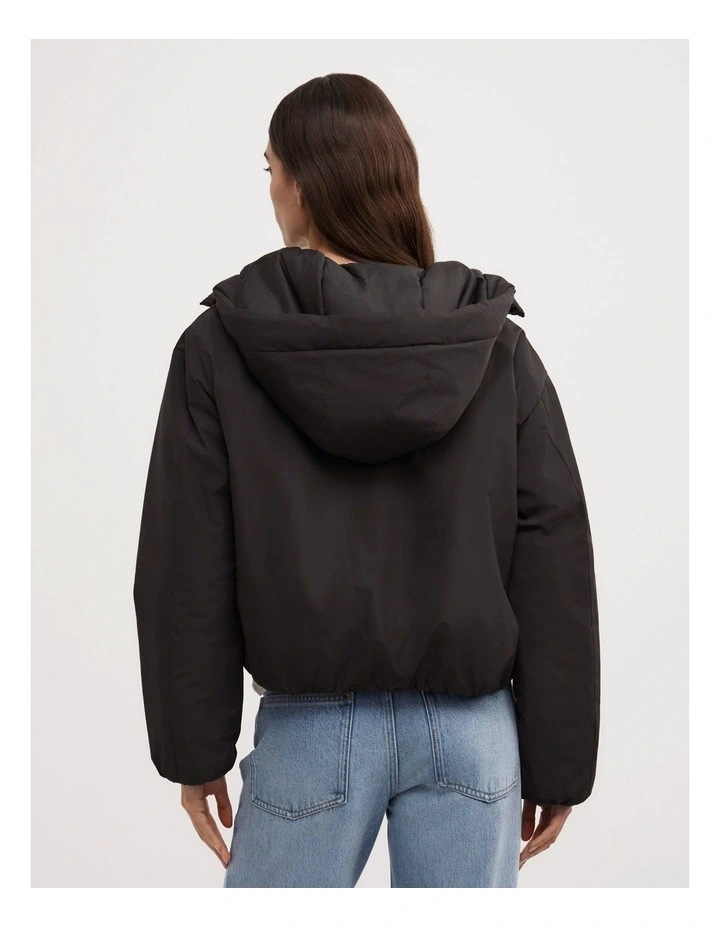Bubble Puffer Jacket in Black image 5