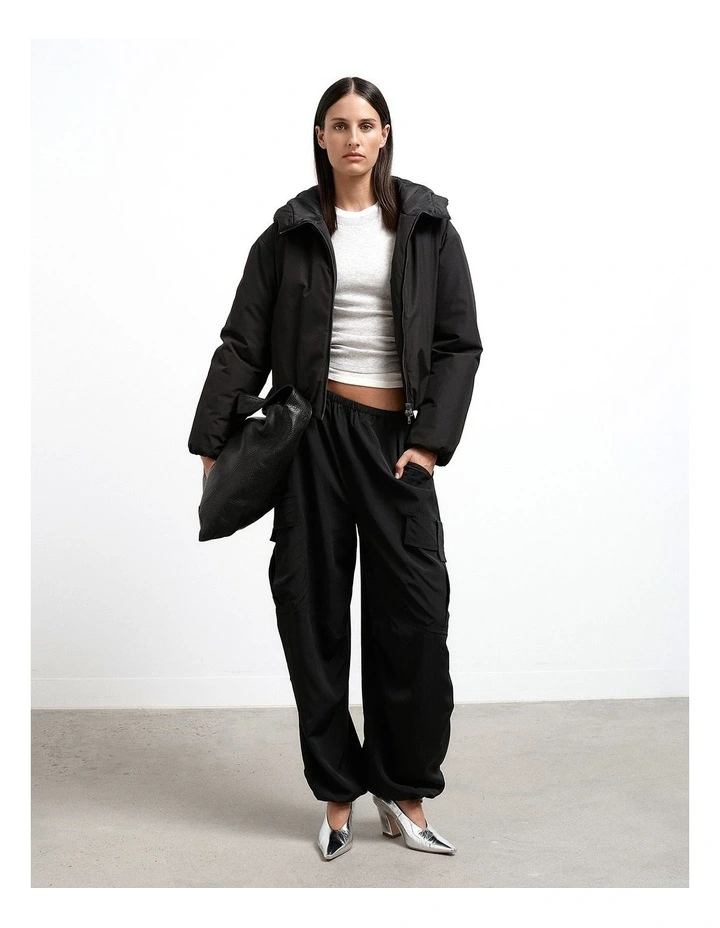 Bubble Puffer Jacket in Black image 6