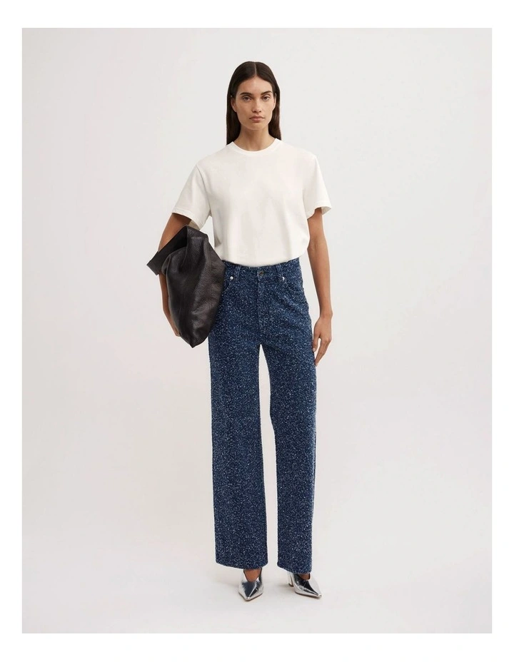 Boucle Denim Jeans in Indigo image 1