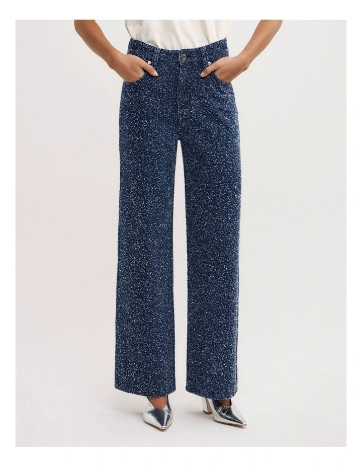 Boucle Denim Jeans in Indigo image 2